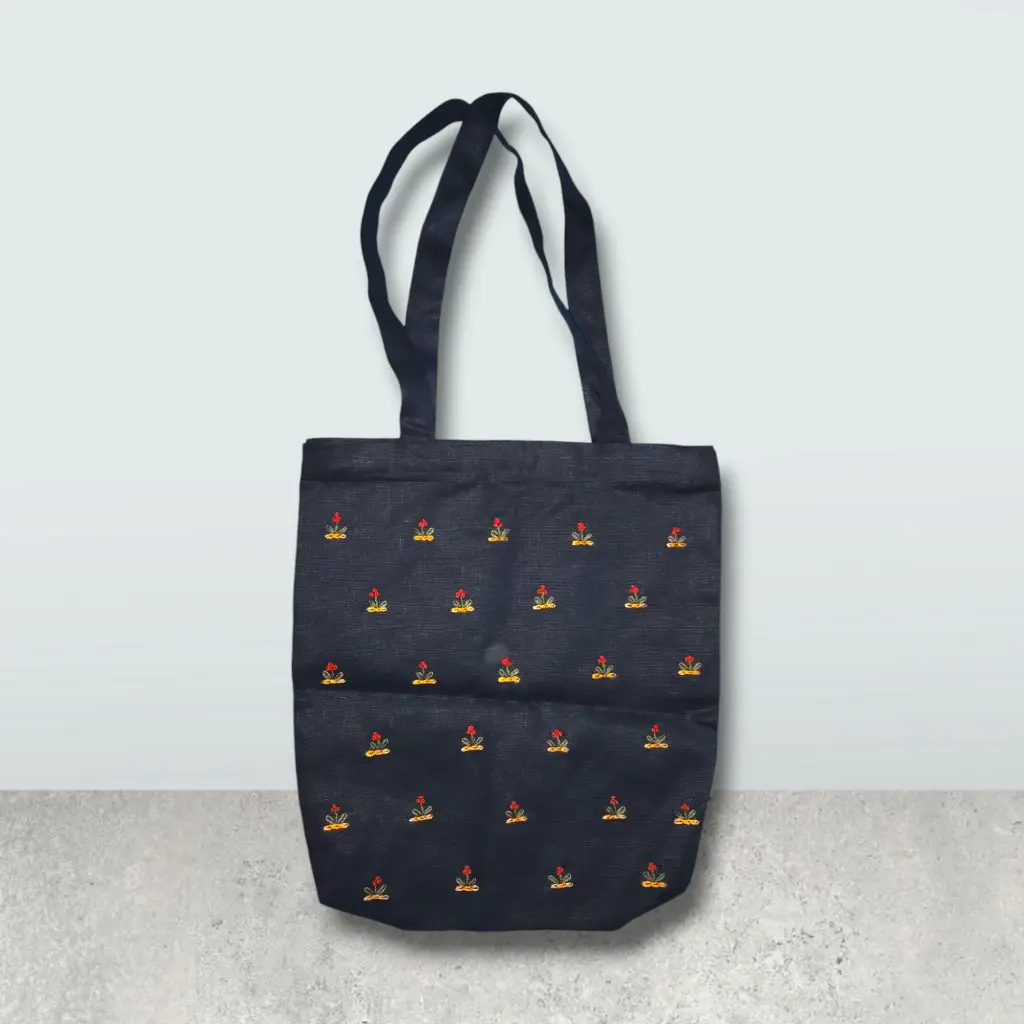 Black Shoulder ‍Square Bag || Hand Made   